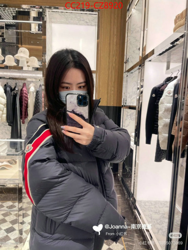 Down jacket Men-Moncler how can i find replica ID: CZ8920 $: 219USD