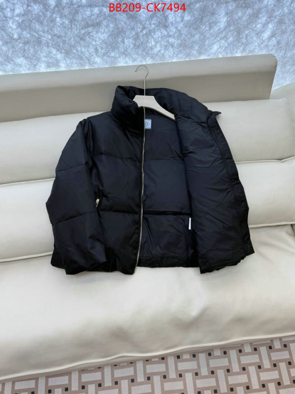 Down jacket Women-Prada what's the best to buy replica ID: CK7494 $: 209USD