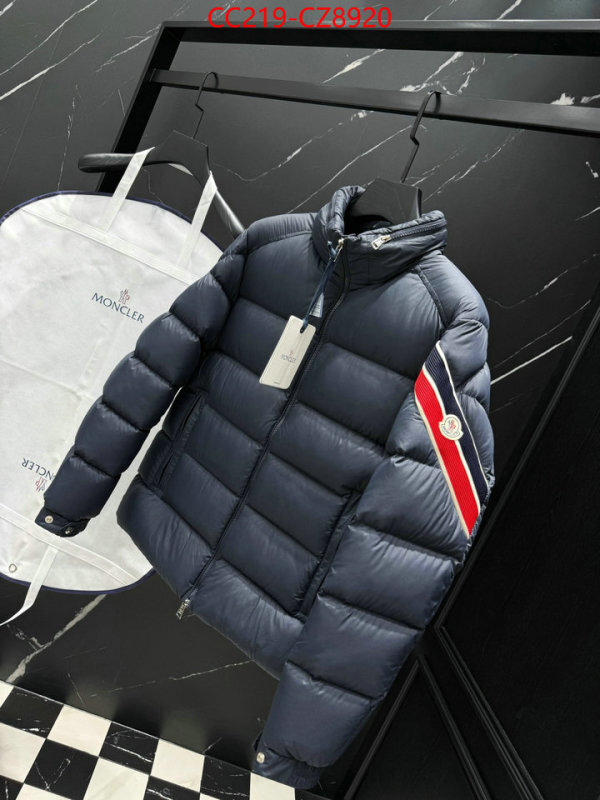 Down jacket Men-Moncler how can i find replica ID: CZ8920 $: 219USD