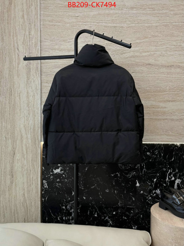 Down jacket Women-Prada what's the best to buy replica ID: CK7494 $: 209USD