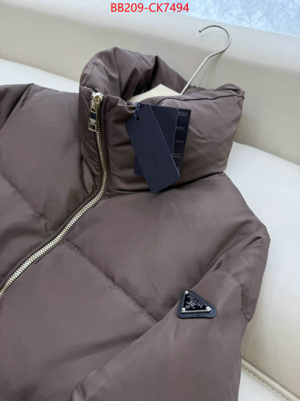 Down jacket Women-Prada what's the best to buy replica ID: CK7494 $: 209USD