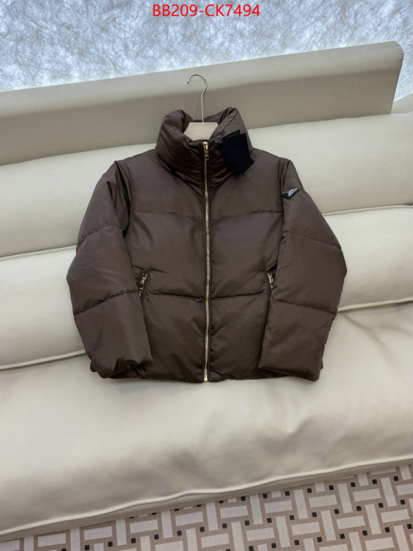 Down jacket Women-Prada what's the best to buy replica ID: CK7494 $: 209USD