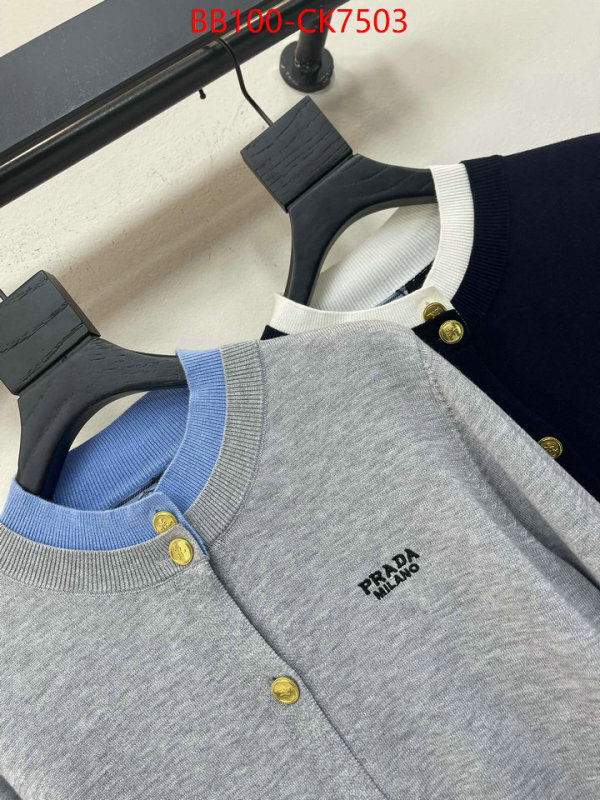 Clothing-Prada customize best quality replica ID: CK7503 $: 100USD