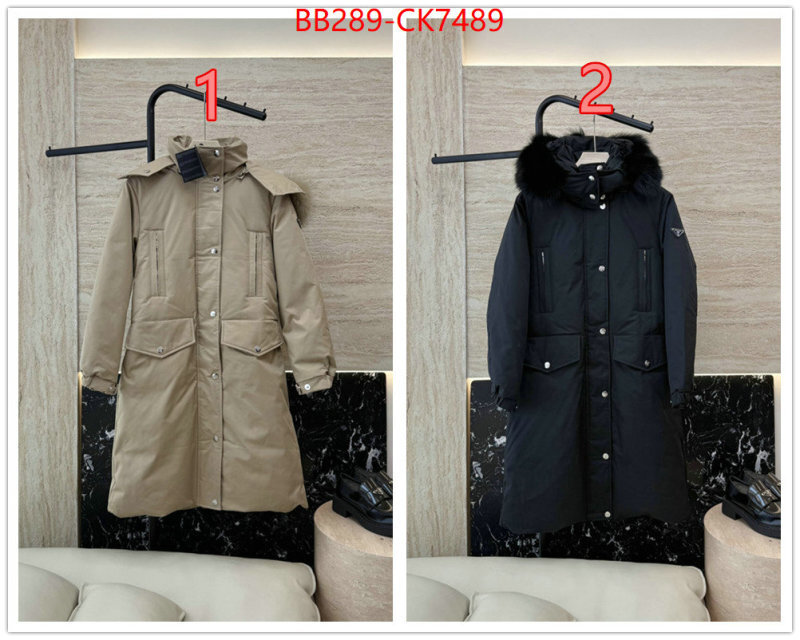 Down jacket Women-Prada the highest quality fake ID: CK7489 $: 289USD