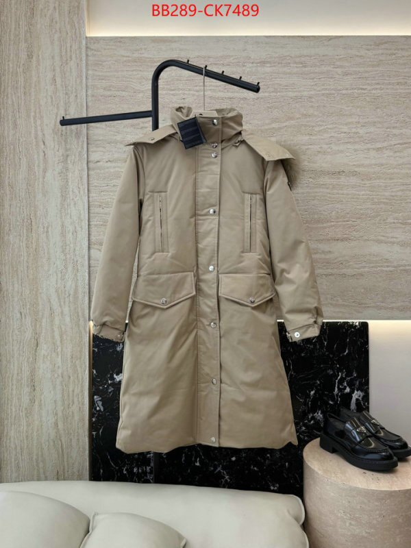 Down jacket Women-Prada the highest quality fake ID: CK7489 $: 289USD