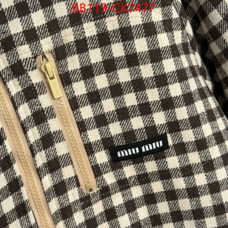 Clothing-MIU MIU replica 1:1 high quality ID: CK7477 $: 119USD