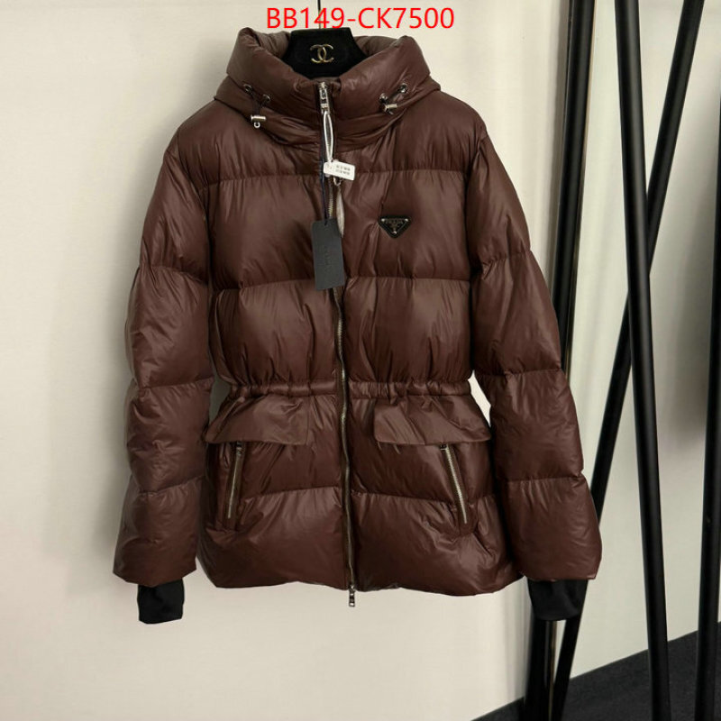 Down jacket Women-Prada replica 2024 perfect luxury ID: CK7500 $: 149USD