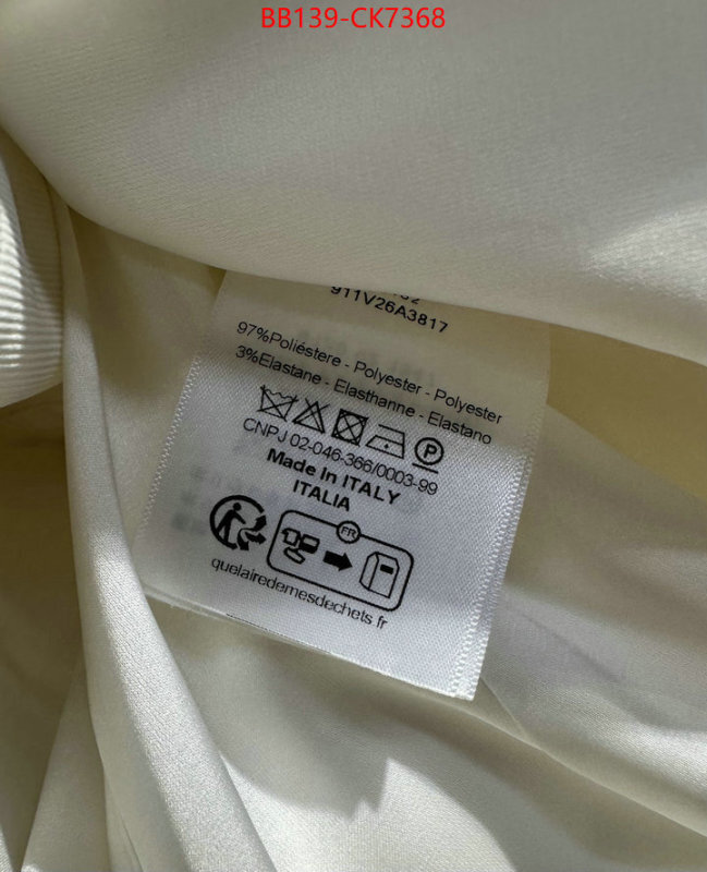 Clothing-Dior top quality ID: CK7368 $: 139USD