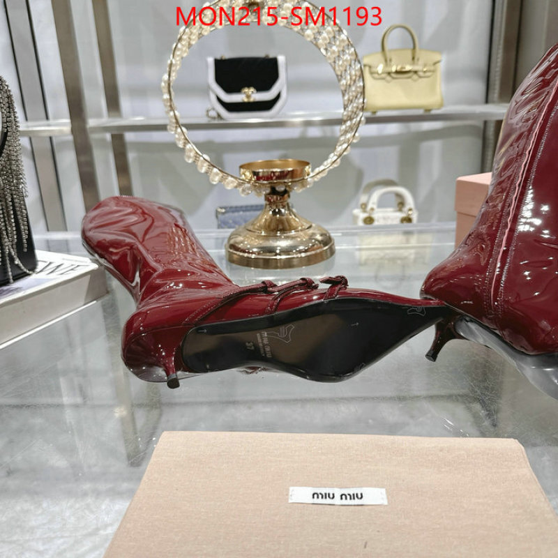 Women Shoes-Miu Miu mirror copy luxury ID: SM1193 $: 215USD
