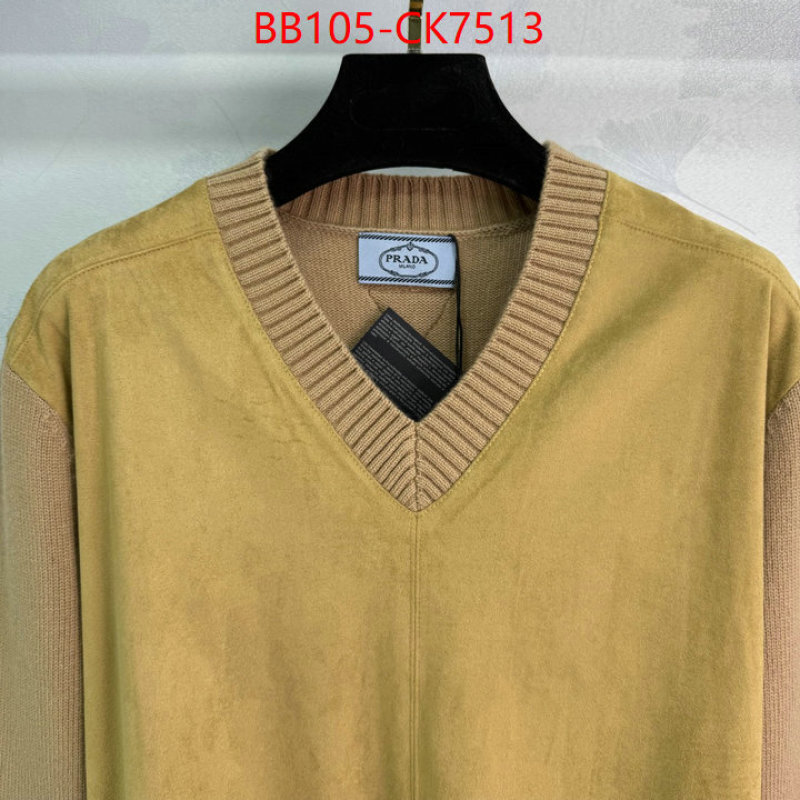 Clothing-Prada buy 1:1 ID: CK7513 $: 105USD