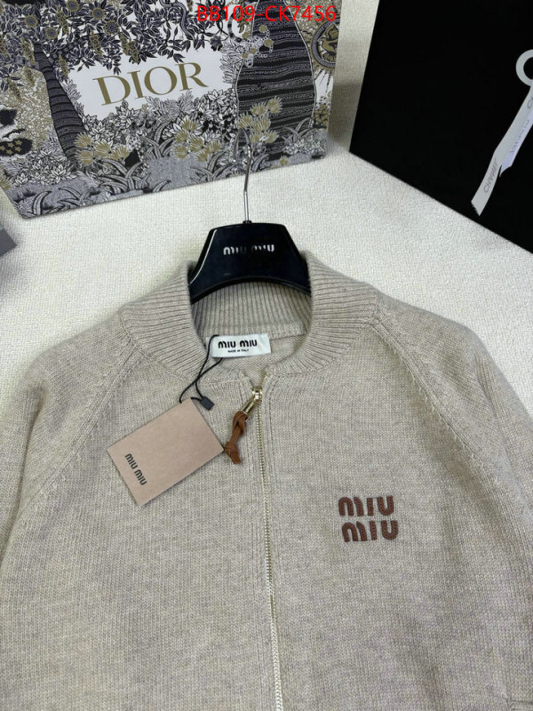 Clothing-MIU MIU 2024 luxury replicas ID: CK7456 $: 109USD