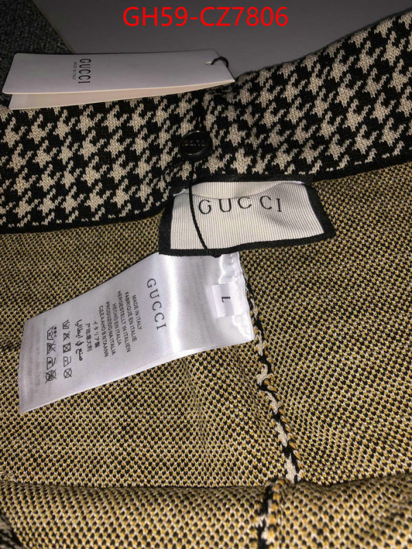 Clothing-Gucci where can you buy a replica ID: CZ7806 $: 59USD