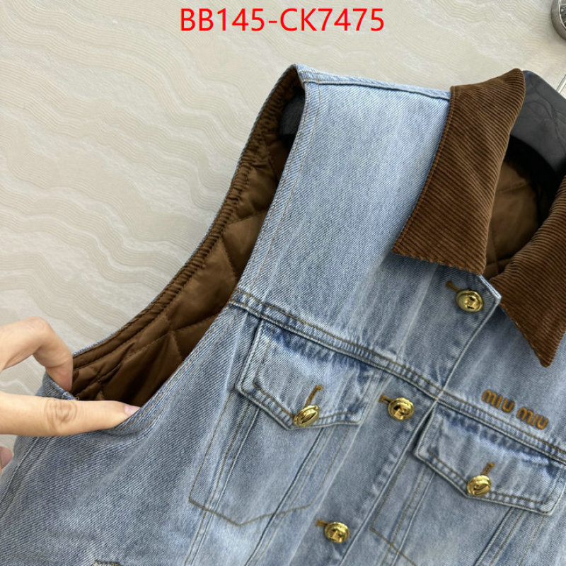 Clothing-MIU MIU buy top high quality replica ID: CK7475 $: 145USD