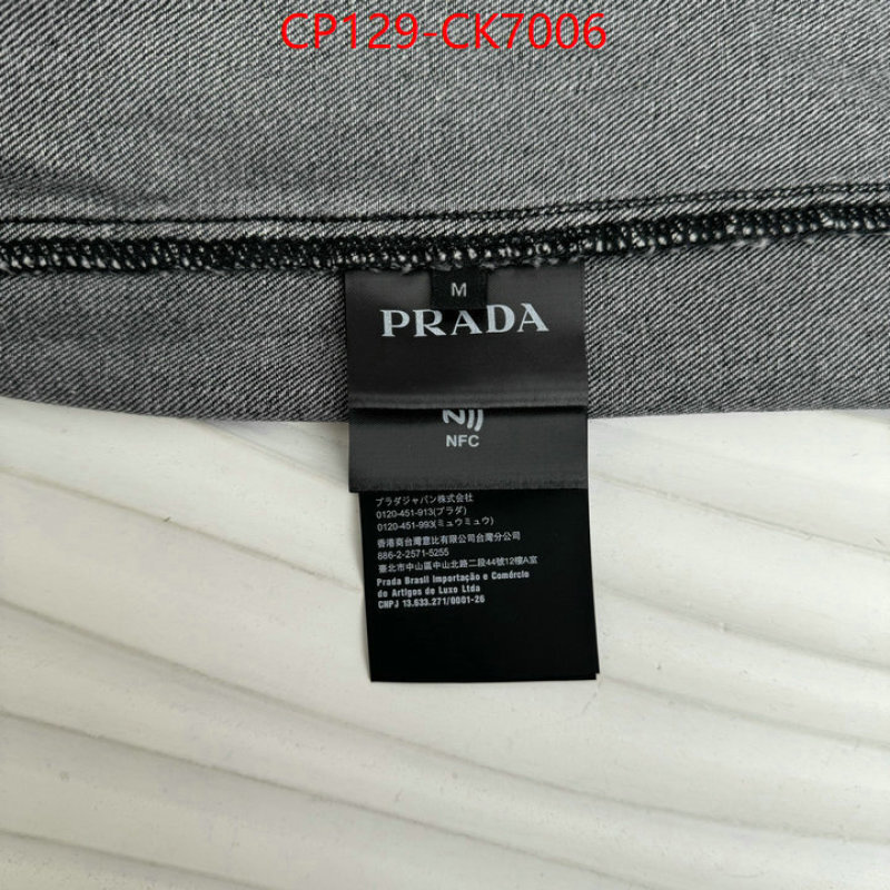 Clothing-Prada high quality designer replica ID: CK7006 $: 129USD