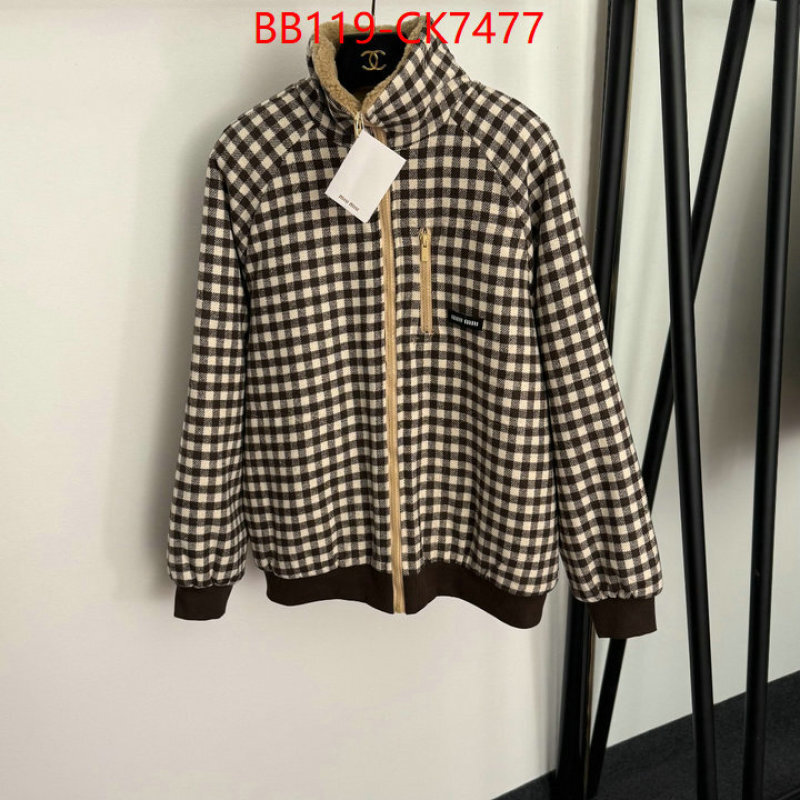 Clothing-MIU MIU replica 1:1 high quality ID: CK7477 $: 119USD