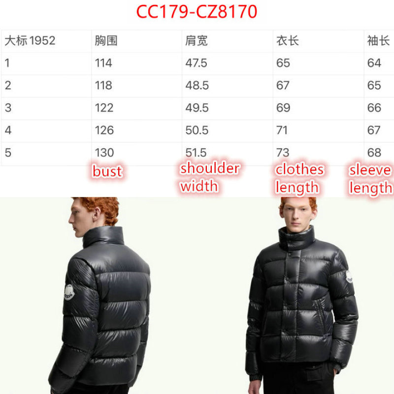 Down jacket Women-Moncler for sale online ID: CZ8170 $: 179USD