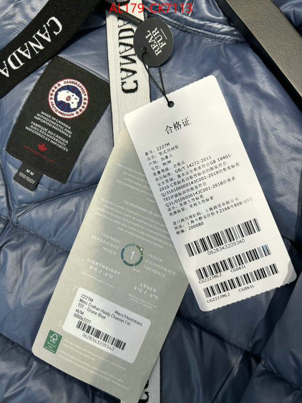 Down jacket Women-Canada Goose shop the best high quality ID: CK7113 $: 179USD