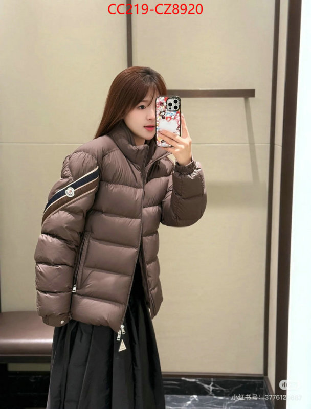 Down jacket Men-Moncler how can i find replica ID: CZ8920 $: 219USD