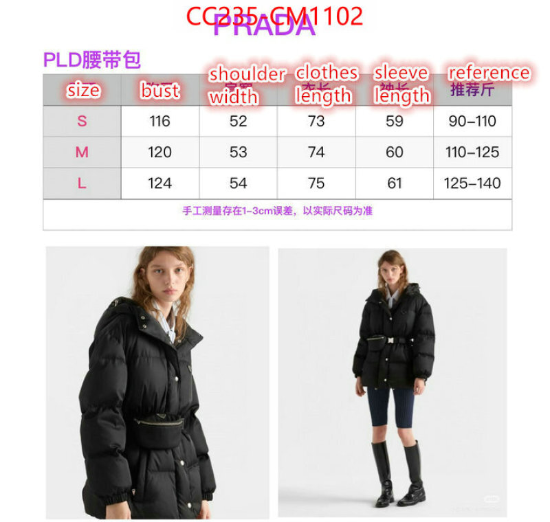 Down jacket Women-Prada best replica new style ID: CM1102 $: 235USD
