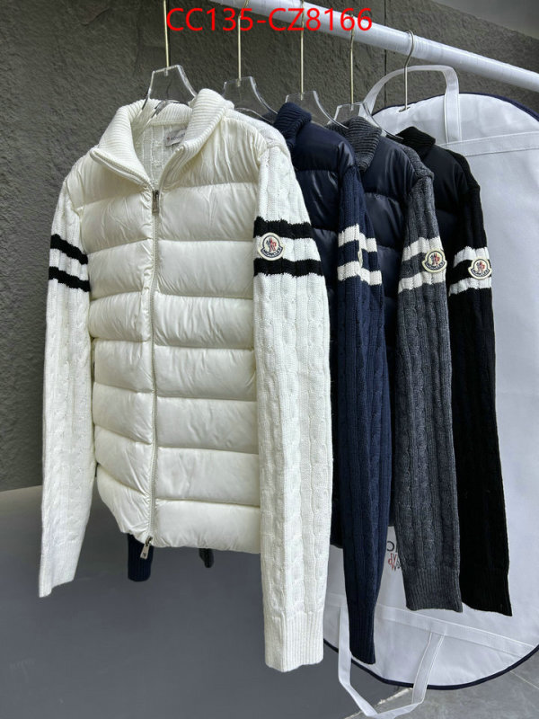 Down jacket Men-Moncler aaaaa+ quality replica ID: CZ8166 $: 135USD