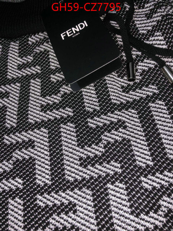 Clothing-Fendi shop ID: CZ7795 $: 59USD