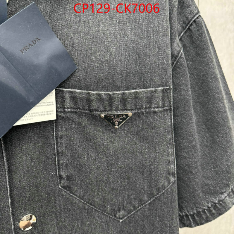 Clothing-Prada high quality designer replica ID: CK7006 $: 129USD