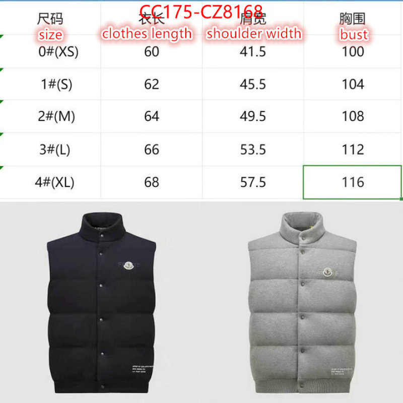 Down jacket Men-Moncler fake high quality ID: CZ8168 $: 175USD