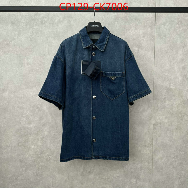 Clothing-Prada high quality designer replica ID: CK7006 $: 129USD