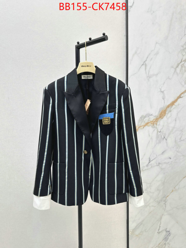 Clothing-MIU MIU how quality ID: CK7458 $: 155USD