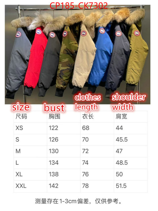 Down jacket Women-Canada Goose is it illegal to buy dupe ID: CK7302 $: 185USD