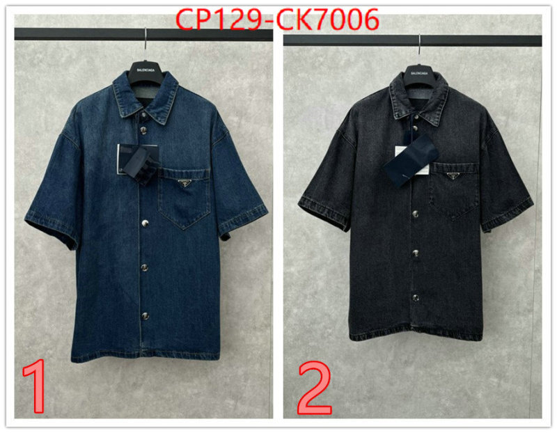 Clothing-Prada high quality designer replica ID: CK7006 $: 129USD