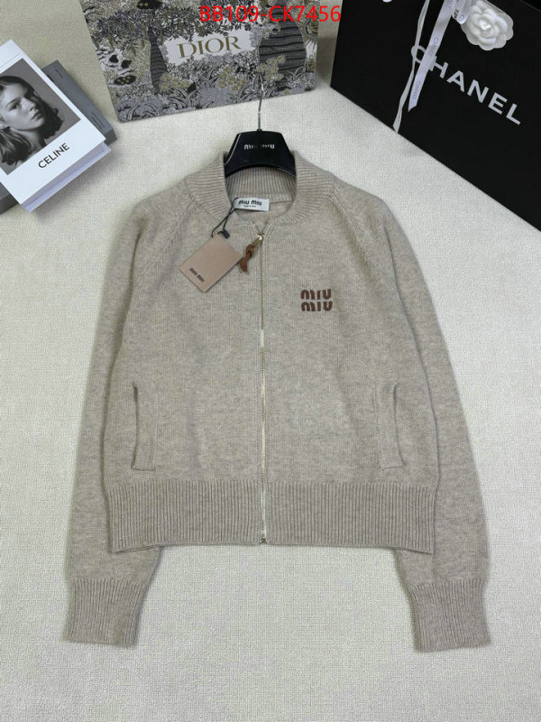 Clothing-MIU MIU 2024 luxury replicas ID: CK7456 $: 109USD