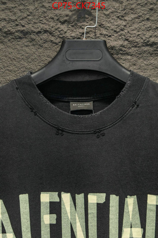 Clothing-Balenciaga designer fashion replica ID: CK7345 $: 75USD