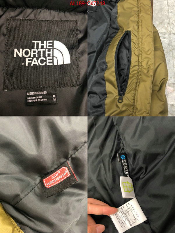 Down jacket Men-The North Face mirror copy luxury ID: CK7248 $: 189USD