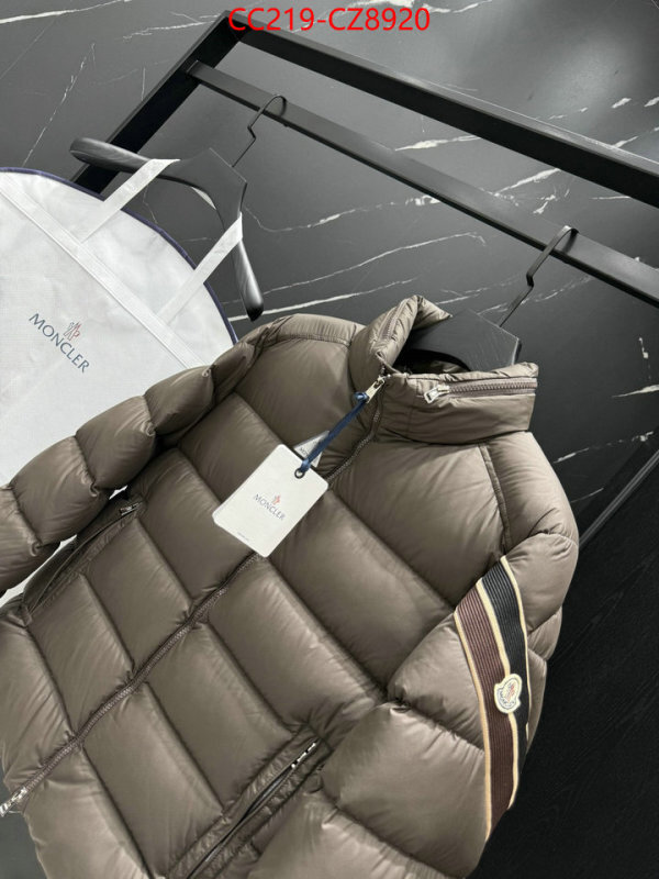 Down jacket Men-Moncler how can i find replica ID: CZ8920 $: 219USD