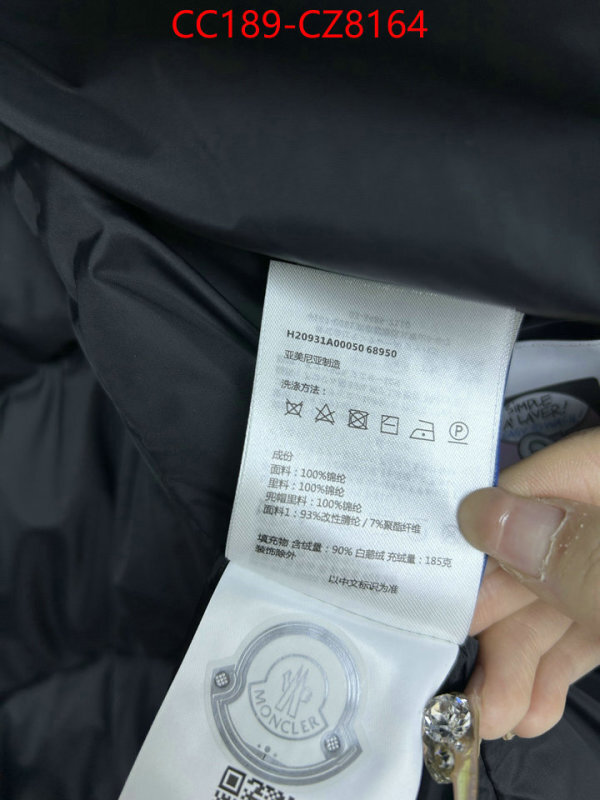 Down jacket Men-Moncler good quality replica ID: CZ8164 $: 189USD