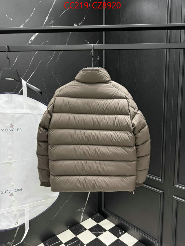 Down jacket Men-Moncler how can i find replica ID: CZ8920 $: 219USD