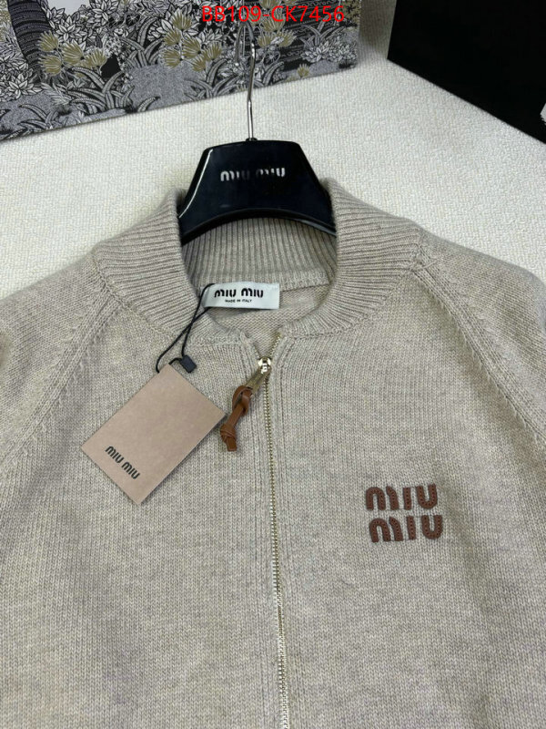 Clothing-MIU MIU 2024 luxury replicas ID: CK7456 $: 109USD