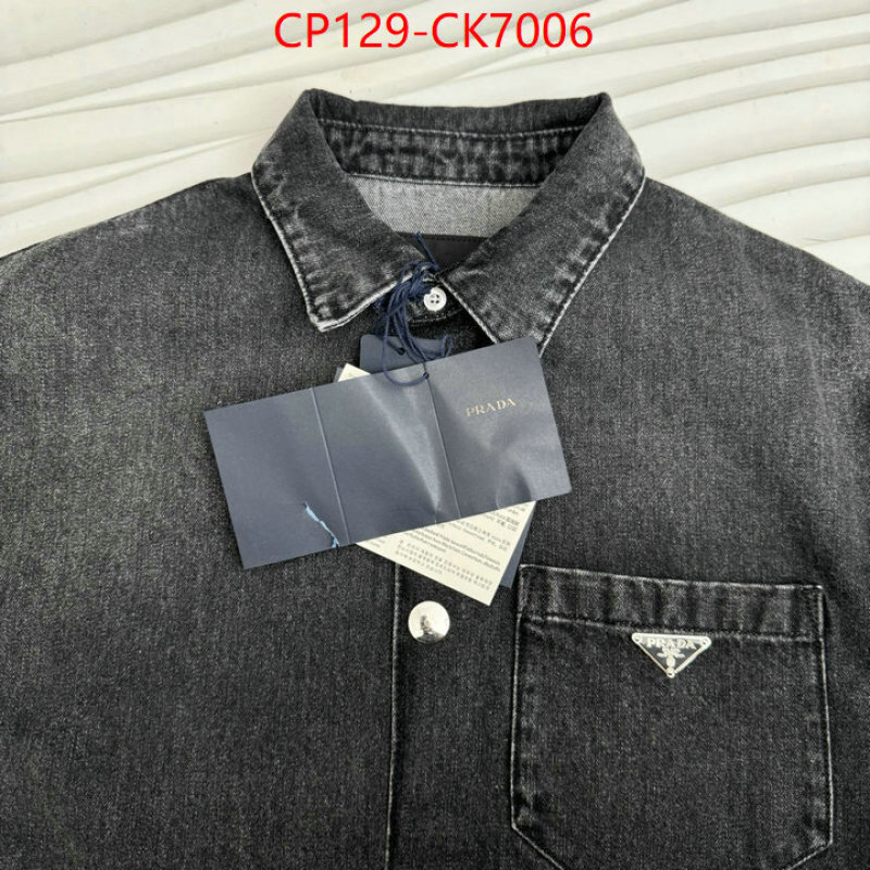 Clothing-Prada high quality designer replica ID: CK7006 $: 129USD