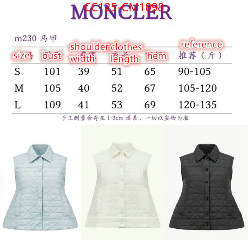Down jacket Women-Moncler what is top quality replica ID: CM1098 $: 125USD