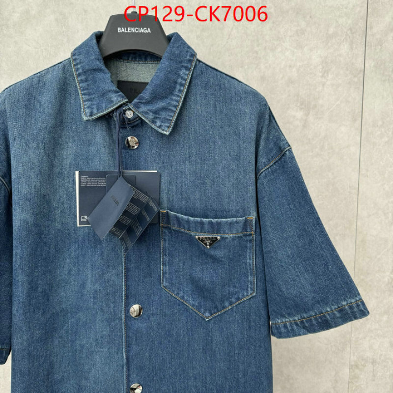 Clothing-Prada high quality designer replica ID: CK7006 $: 129USD