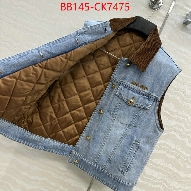 Clothing-MIU MIU buy top high quality replica ID: CK7475 $: 145USD