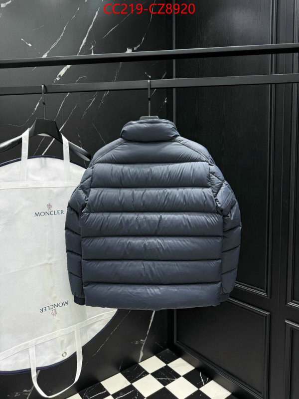 Down jacket Men-Moncler how can i find replica ID: CZ8920 $: 219USD