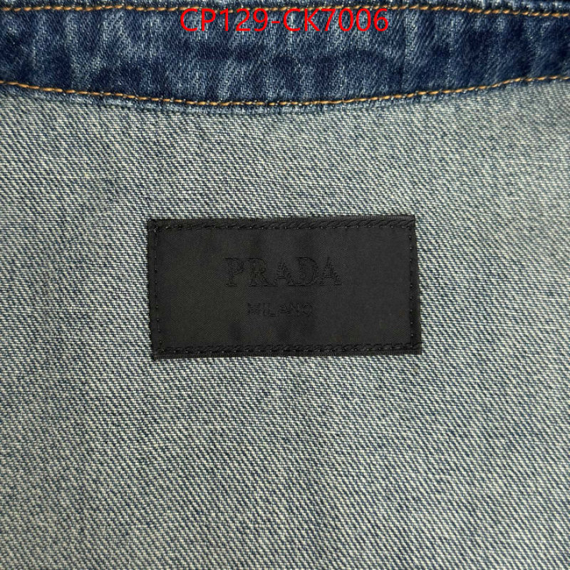 Clothing-Prada high quality designer replica ID: CK7006 $: 129USD