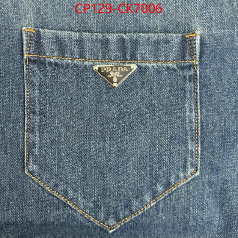 Clothing-Prada high quality designer replica ID: CK7006 $: 129USD