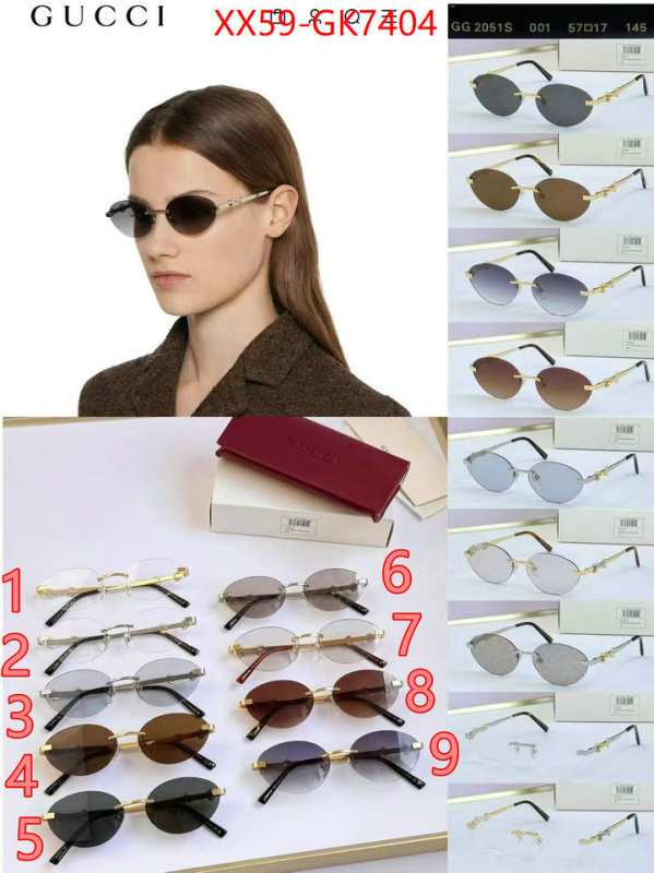 Glasses-Gucci wholesale china ID: GK7404 $: 59USD