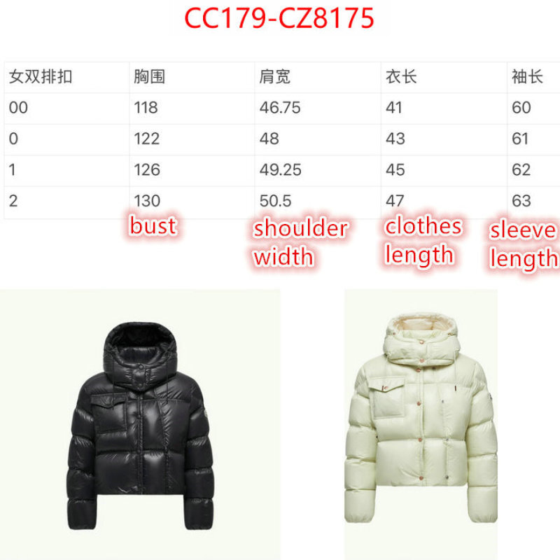 Down jacket Women-Moncler replica shop ID: CZ8175 $: 179USD