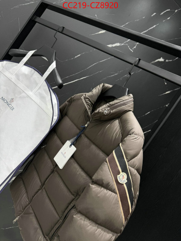 Down jacket Men-Moncler how can i find replica ID: CZ8920 $: 219USD