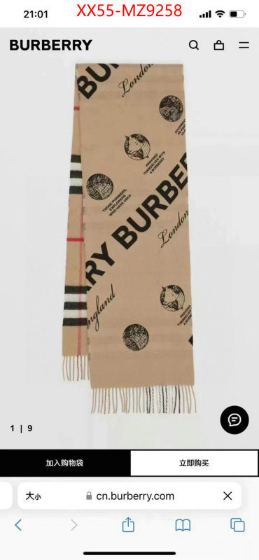 Scarf-Burberry shop designer replica ID: MZ9258 $: 55USD