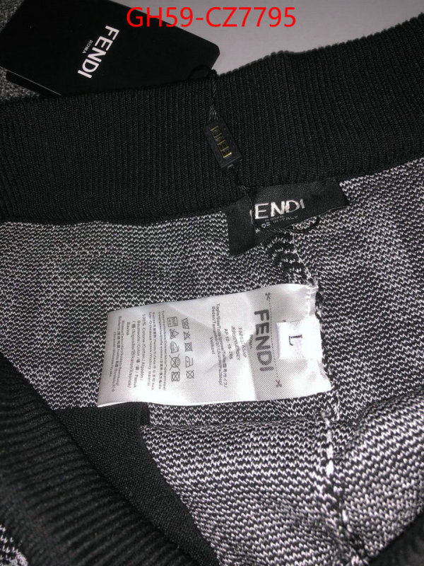 Clothing-Fendi shop ID: CZ7795 $: 59USD